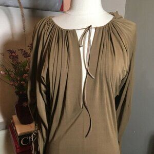Plein Sud Brown Jersey Gathered Sleeves Blouse